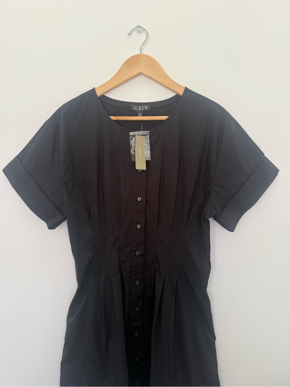 NWT J. Crew Wren Mini Shirt-Dress Cotton-Blend Poplin LBD Office Career Size 10 - Picture 9 of 15